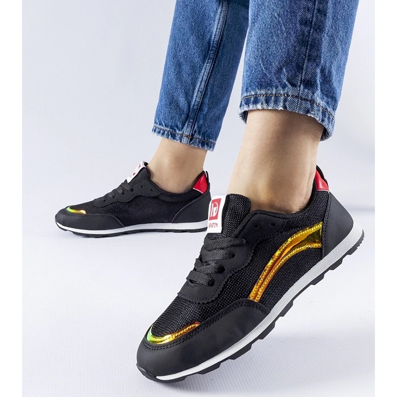 D/GMR Black Cavior sports sneakers