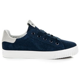 Ideal Shoes Sports Shoes On The Platform blue Ideal Shoes Sports Shoes On The Platform blue