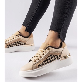 D/GMR Beige sneakers with glitter Briercliff D/GMR Beige sneakers with glitter Briercliff