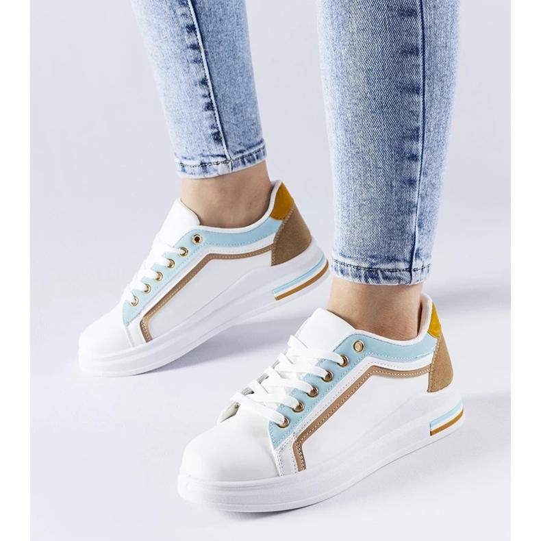 D/GMR White and blue Mayfield sneakers