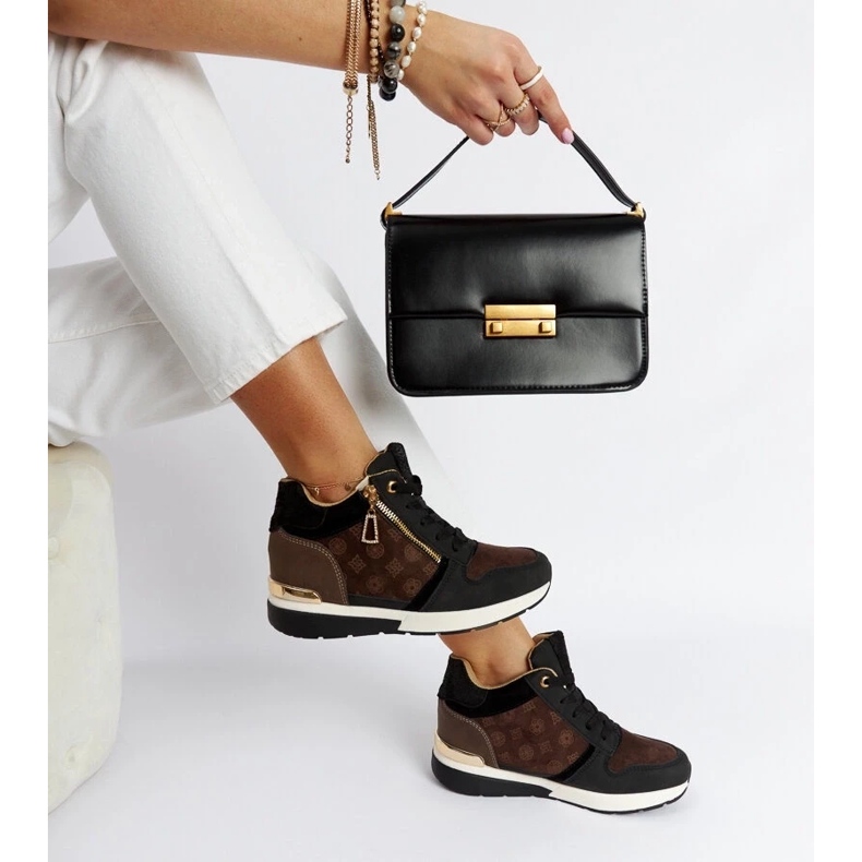 D/GMR Black Knoxville wedge sneakers D/GMR Black Knoxville wedge sneakers
