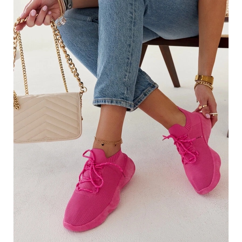 D/GMR Dark pink Roshni sports sneakers