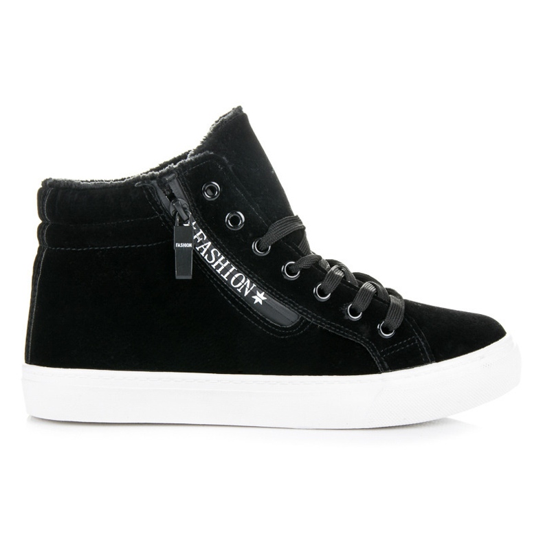 Ideal Shoes Sneakers with insulation black