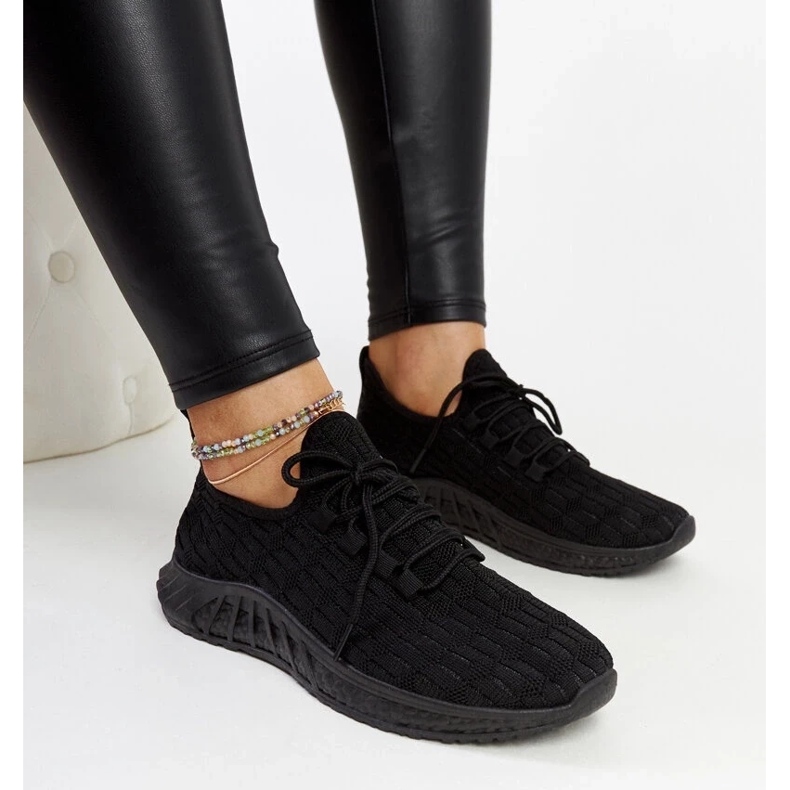 D/GMR Milena black fabric sneakers