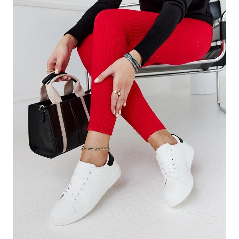 D/GMR White sneakers on the Birikti platform with a black element