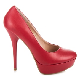 Ideal Shoes Classic pumps red