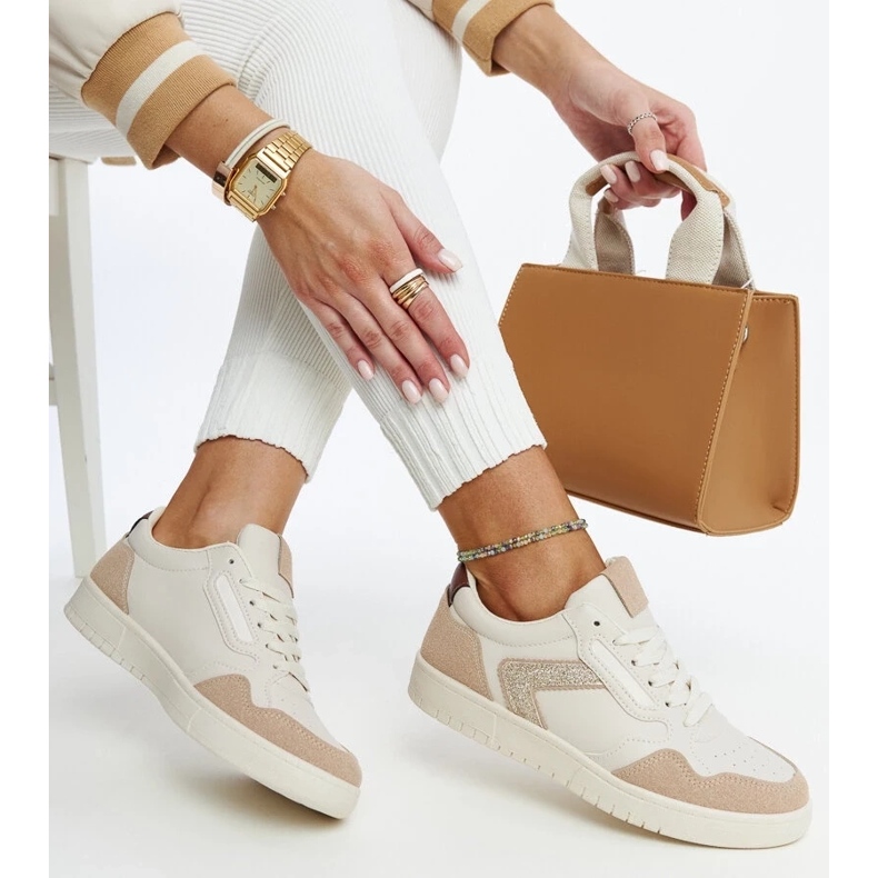D/GMR Beige sneakers with glitter Juwan