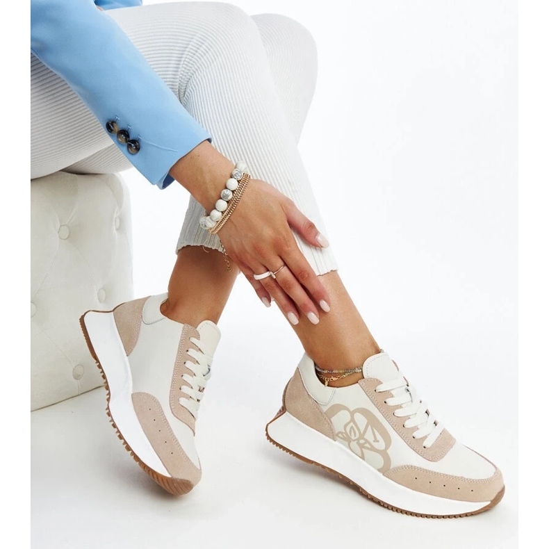 White and beige leather Sneakers Salimah White and beige leather Sneakers Salimah