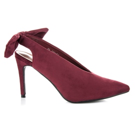 Cm Paris Suede Pumps With A Bow pink