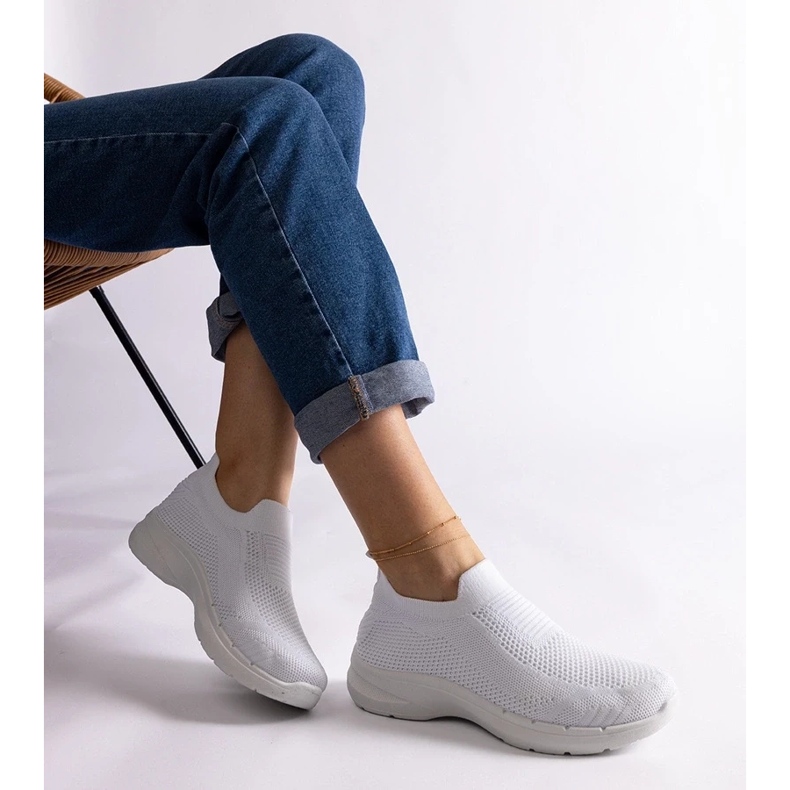 D/CEO Mora white slip-on sports sneakers D/CEO Mora white slip-on sports sneakers