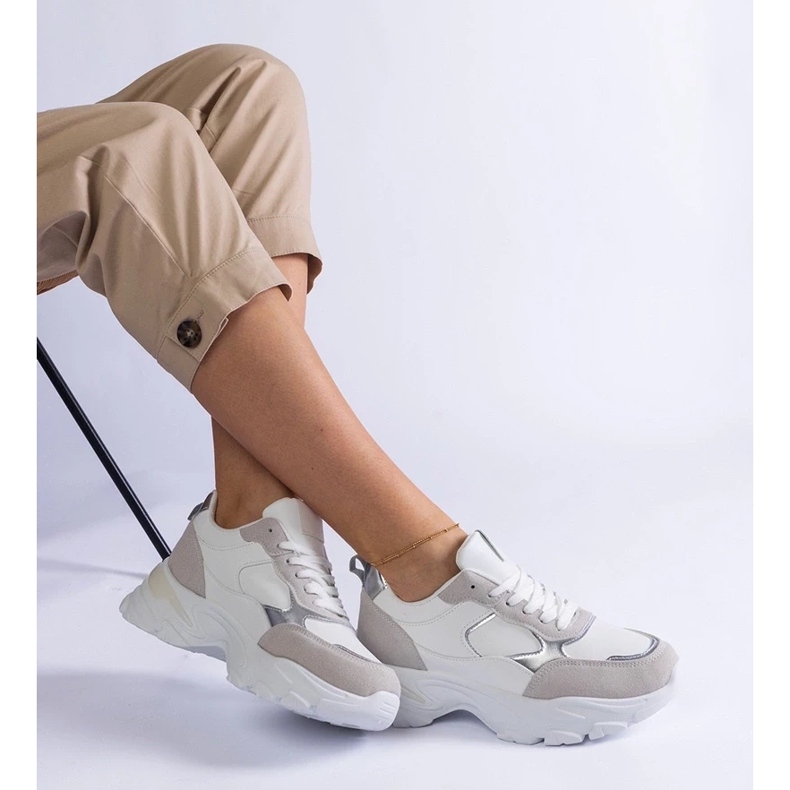 D/CEO White sneakers with a massive Torreza sole