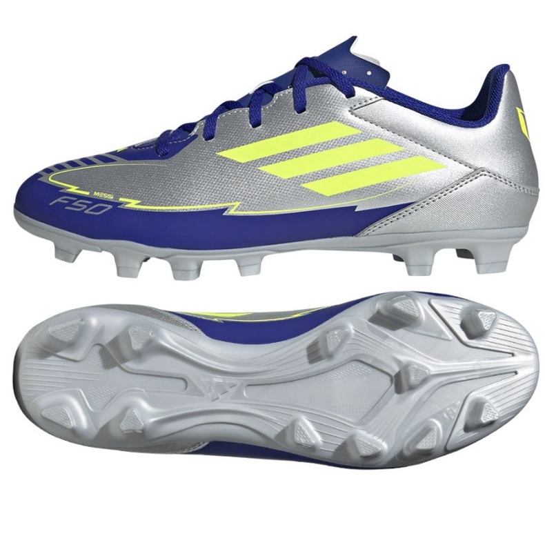 Adidas F50 Club FG/Mg IH0916 Silver-Blue shoes