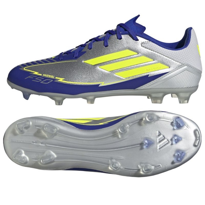Adidas F50 League FG/Mg IH0918 Silver-Blue shoes