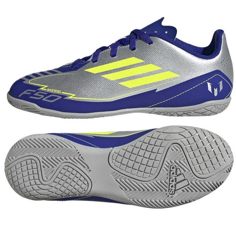 Adidas F50 Club Messi in iH0922 Silver shoes