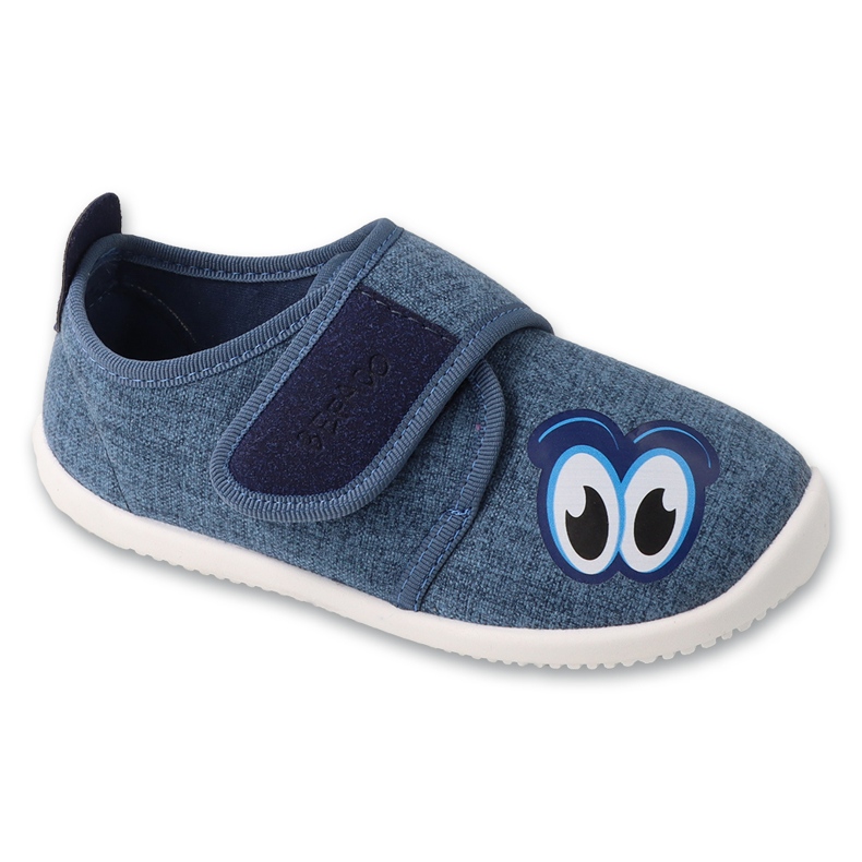 Befado children's slippers leather insert 902y051 blue