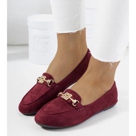 D/CEO Burgundy moccasins with Cardoso buckle red