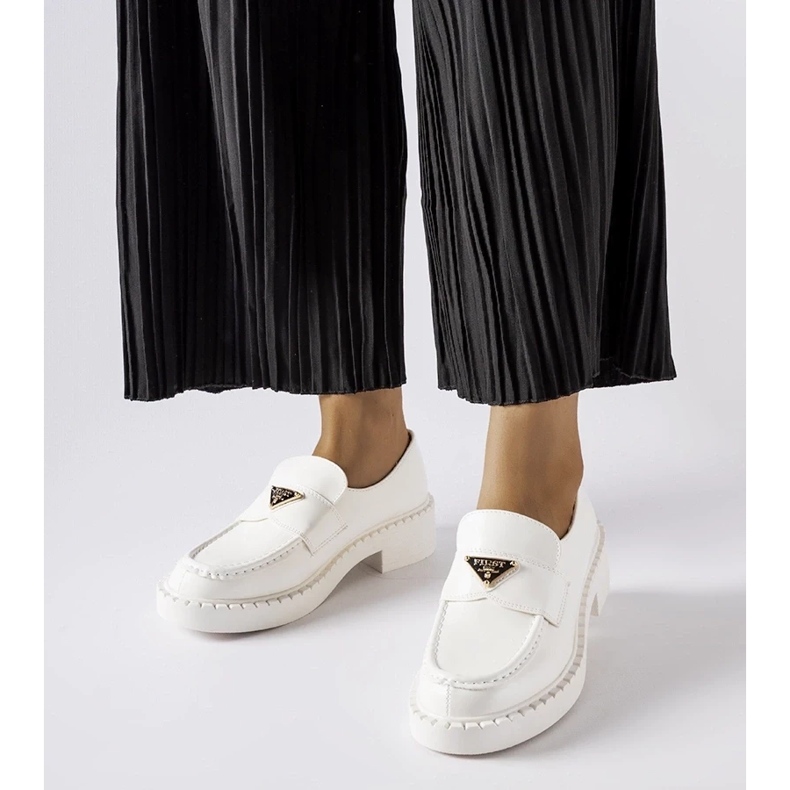 D/CEO Milne white women's moccasins D/CEO Milne white women's moccasins