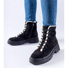 D/CEO Black insulated ankle boots made of Chamblee eco-suede D/CEO Black insulated ankle boots made of Chamblee eco-suede