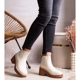 D/CEO Beige ankle boots with heel Lidea