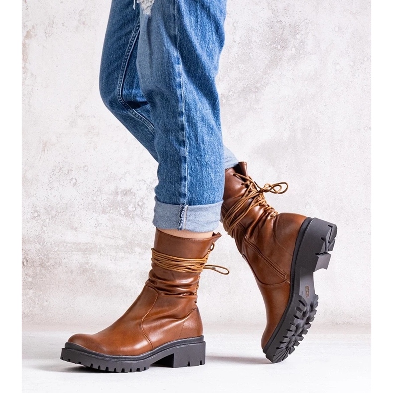 D/CEO Brown boots made of eco-leather Sahera D/CEO Brown boots made of eco-leather Sahera