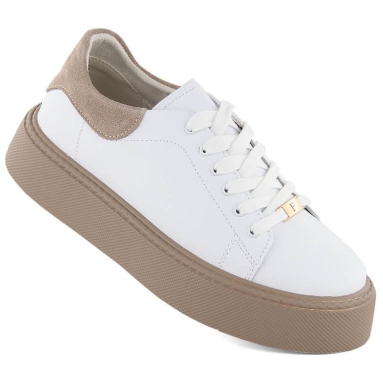 Sports shoes on the Filippo Paw546A white platform