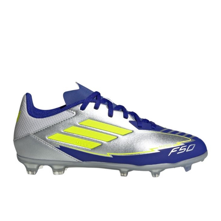 Adidas F50 League FG/MG Messi IH0924 football shoes silver Adidas F50 League FG/MG Messi IH0924 football shoes silver
