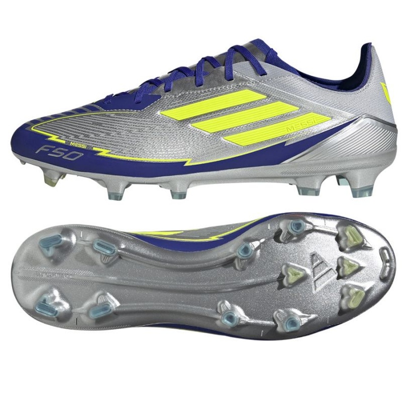 Adidas F50 Pro Messi FG JR8023 Silver football shoes