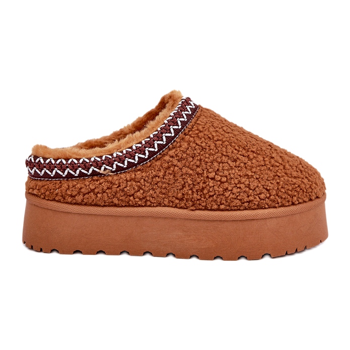 Seastar Camel Sheepskin Platform Snow Boots With Fur brown