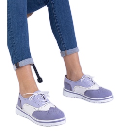 Violet classic oxford shoes purple