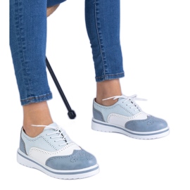 Blue classic oxford shoes