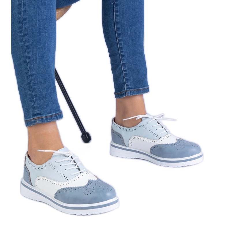 Blue classic oxford shoes