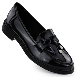 Women's lacquered shoes Lords Black Potocki Sz12369 Women's lacquered shoes Lords Black Potocki Sz12369