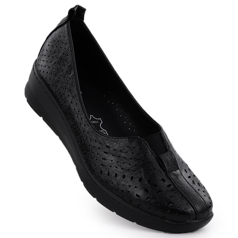 Women's shoes slip-on openwork black Jezzi RMR1840-13