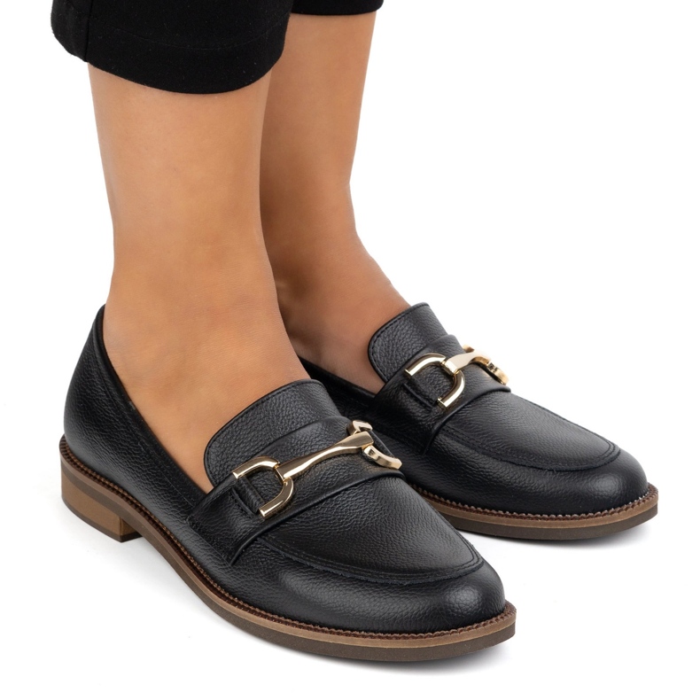 Exquisite Women's leather pumps 1510ex black