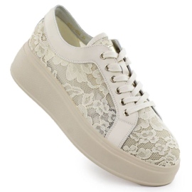 S.Barski Shoes on the platform S. Barski HY51-059 Beige