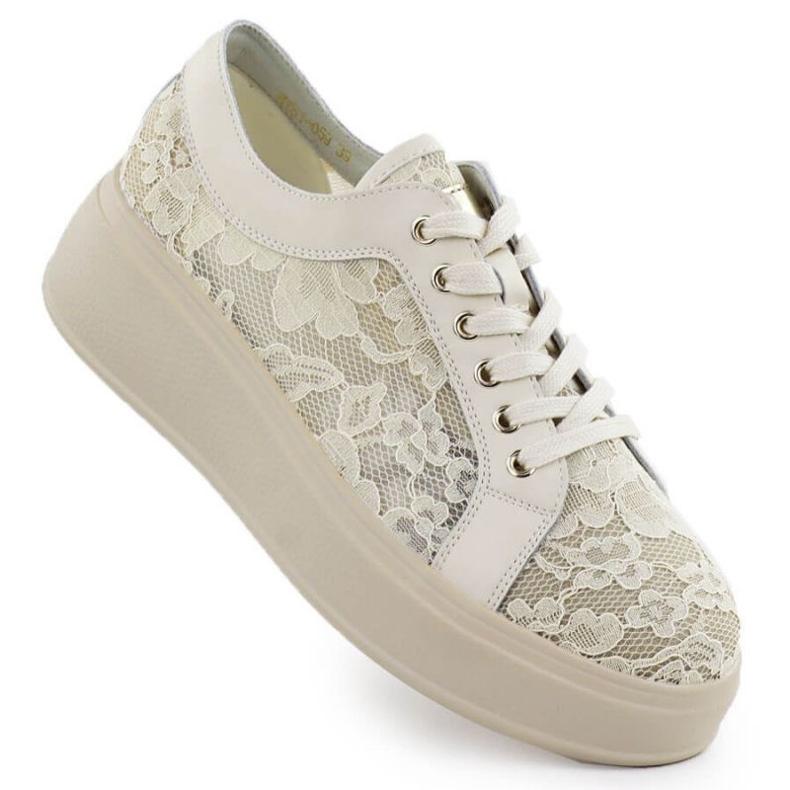 S.Barski Shoes on the platform S. Barski HY51-059 Beige
