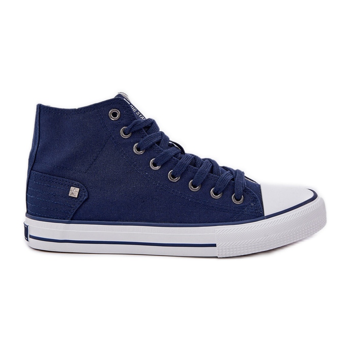 Women's high sneakers big star dd274333 navy blue