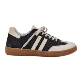 Zazoo n1068 leather low women's black sneakers Zazoo n1068 leather low women's black sneakers