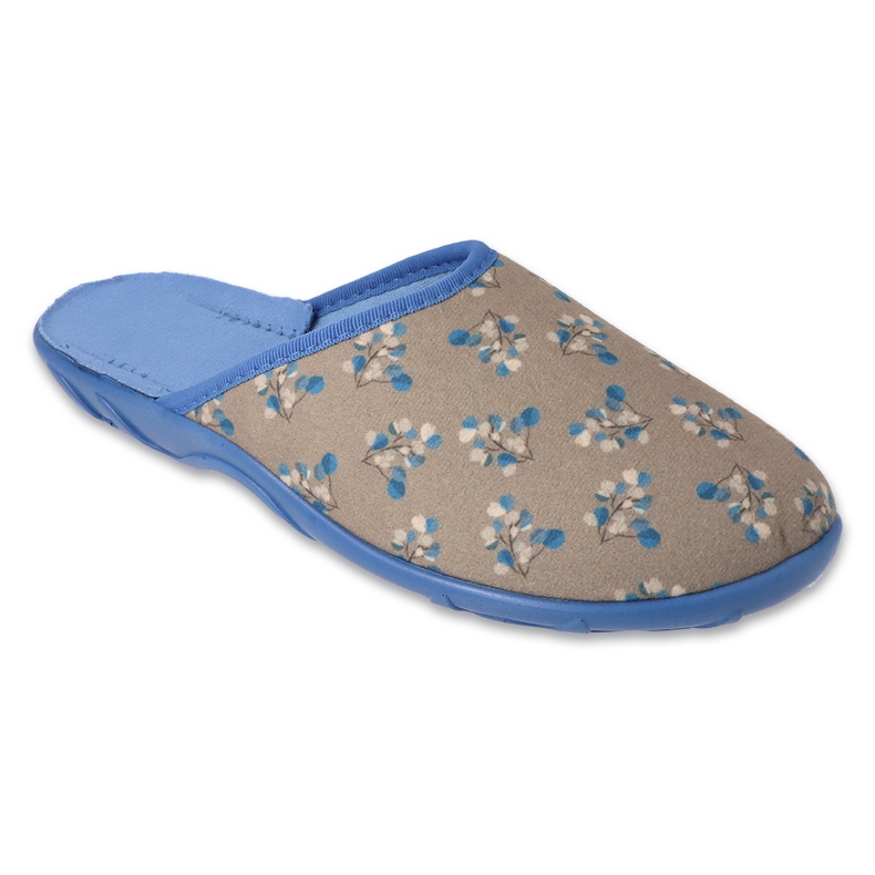 Befado women's slippers 235d197 with the application of flowers grey