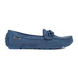 Goodin Blue openwork women's suede loafers Goodin Blue openwork women's suede loafers