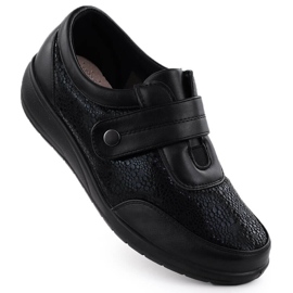 Women's comfortable shoes with Velcro black unisoft 9022