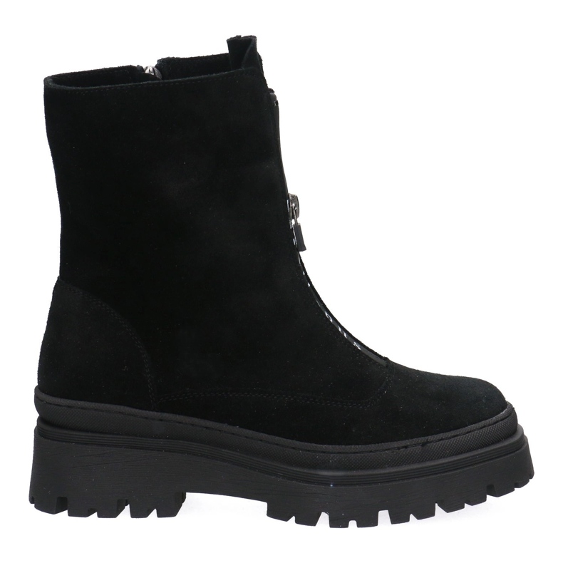 Women's leather workers Pollonus black velor 5-1601-001