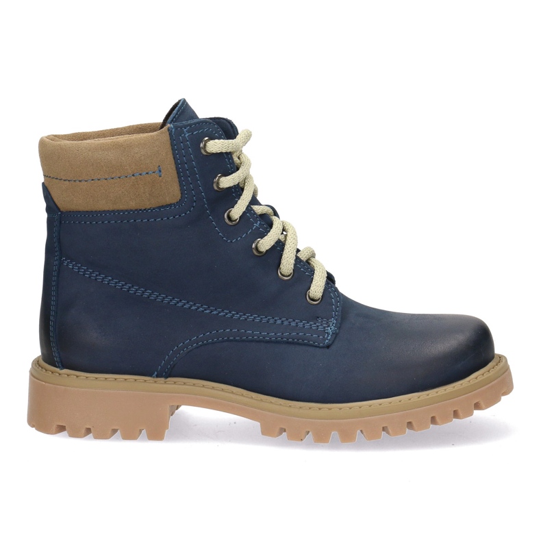 Polbut Women's navy blue women's leather shoes 5-0739-028