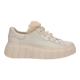 Women's leather shoes Pollonus Vanilla Verona 5-1616-001 beige