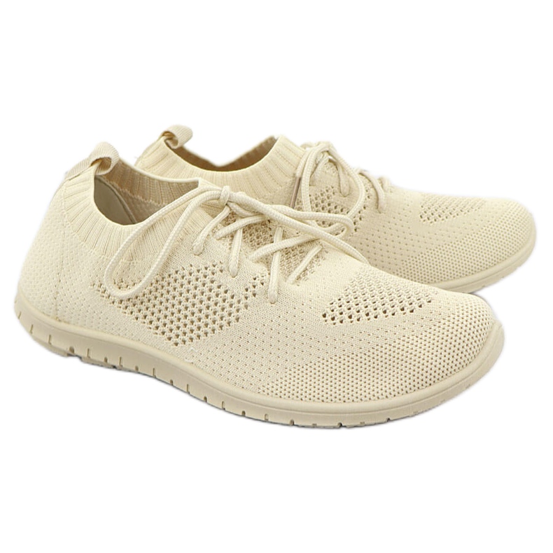 Women's sports shoes openwork beige news 1020