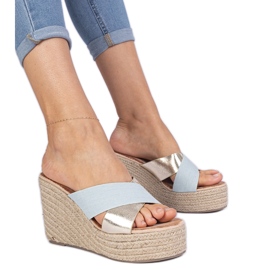 Espadrilles for wedges blue