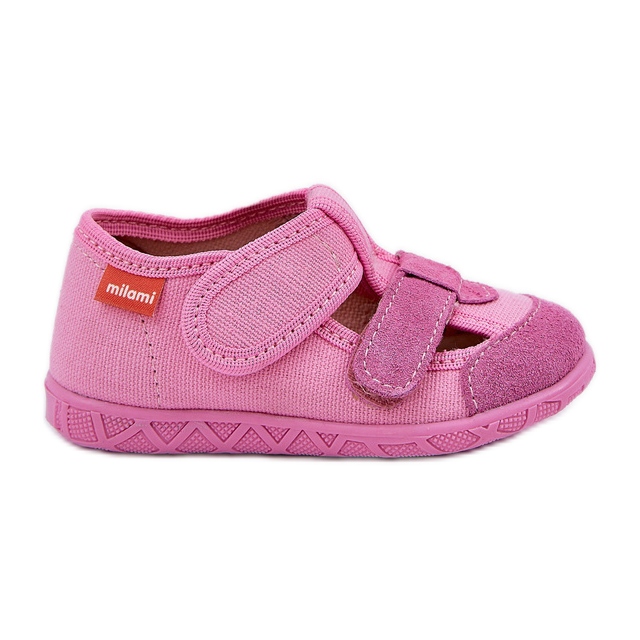 Children's slippers for pink Velcro
