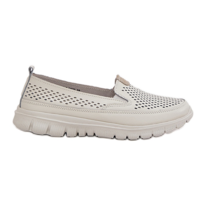Evento Light leather openwork loafers 24pb18-6870 White