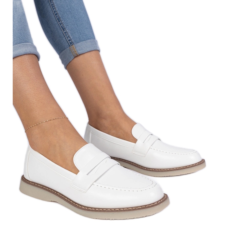 White classic women's loafers White classic women's loafers