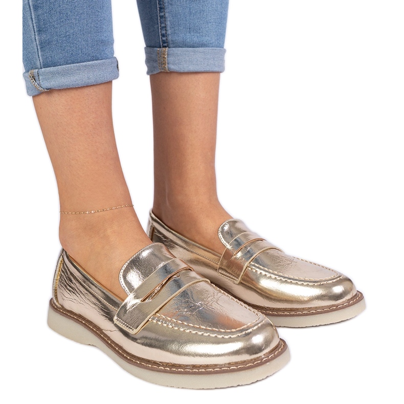 Golden classic women's loafers